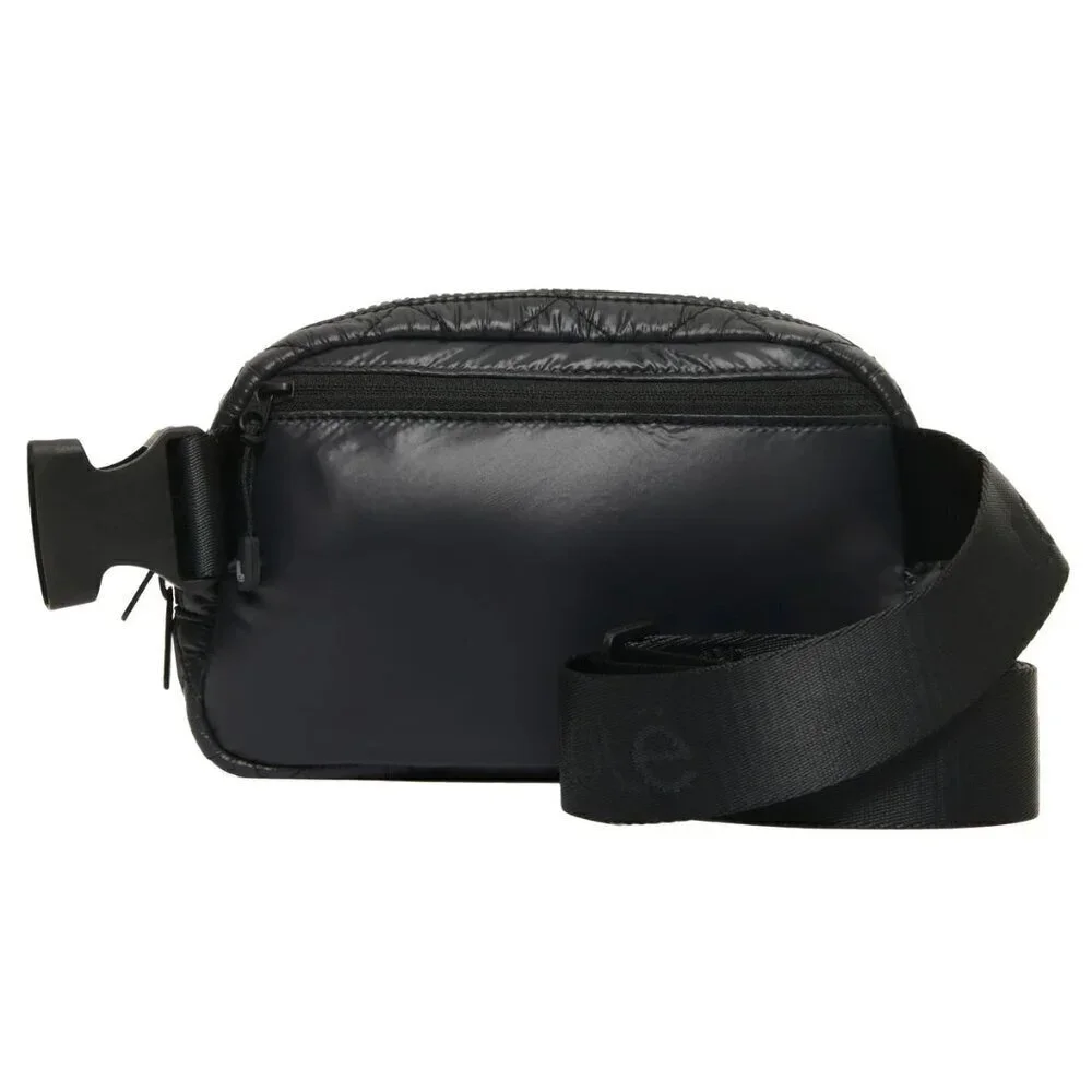 Lolë Unisex Quilted Belt Bag Black Adjustable Strap